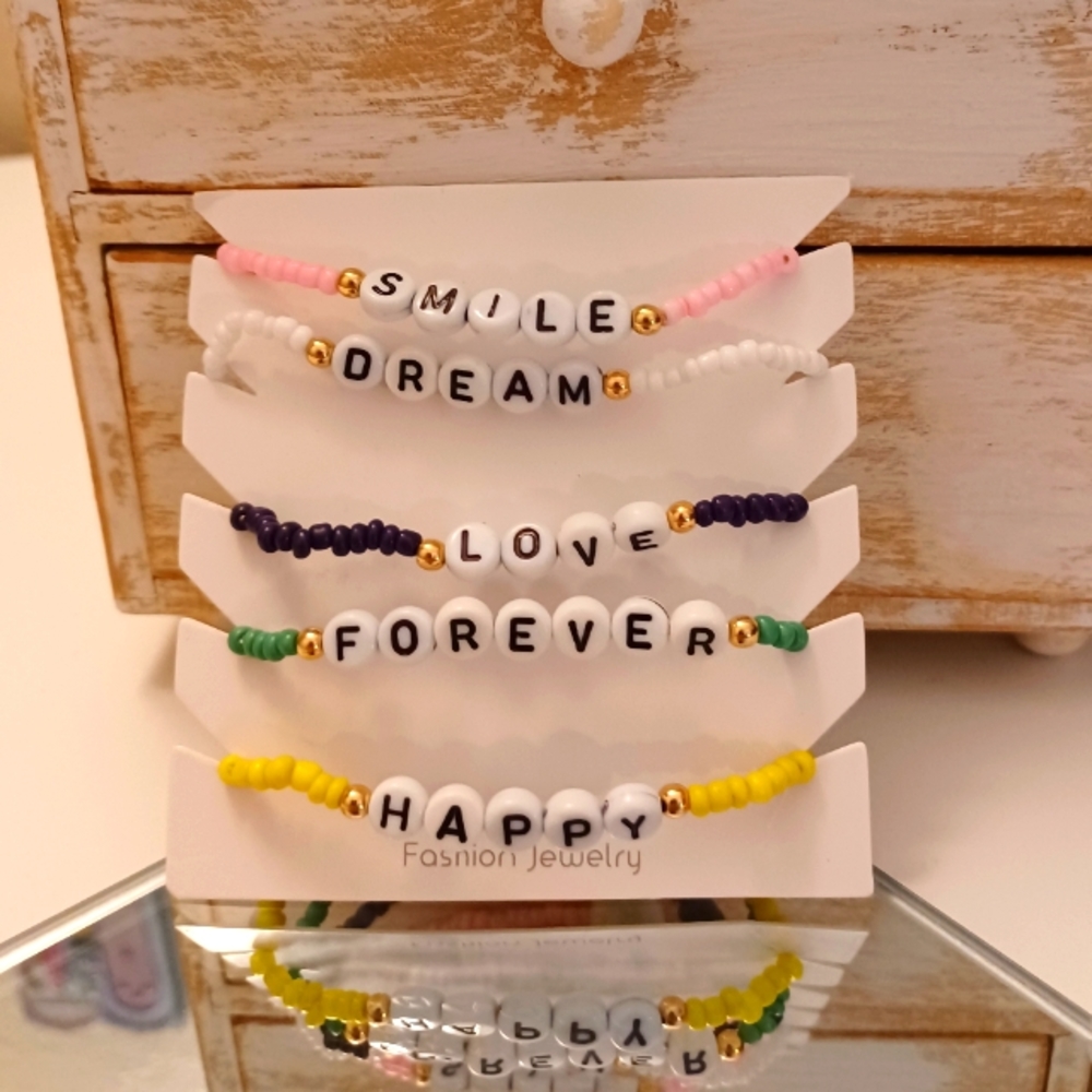 Stretchy bead bracelets
